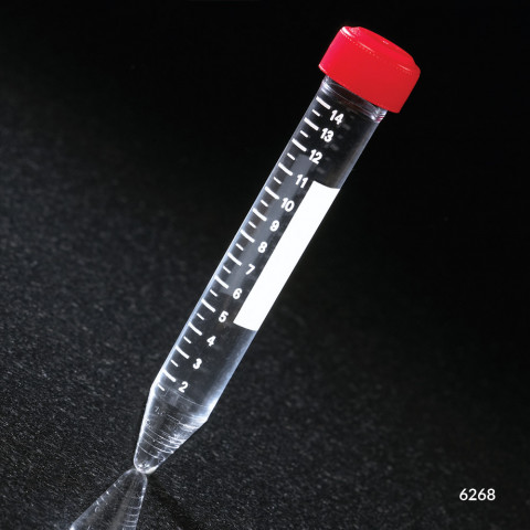 Centrifuge Tube, 15Ml, Separate Red Screw Cap, Ps, Printed Graduations