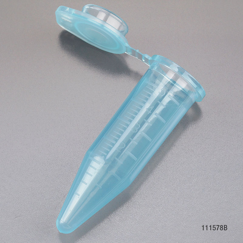 5Ml Diamond Midi Centrifuge Tube, Pp, Attached Snap Cap, Graduated, Blue, 50/Bag, 4 Bags/Unit